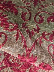 Vintage Upholstery Fabric SAMPLE, Soft Chenille for PILLOWS–Crafts, Gorgeous