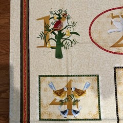 Timeless Treasures Fabrics Of Soho 12 Days of Christmas CM3142 Panel 35×43”