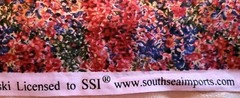 3 YDS FABRIC Memories of Home ANNA KRAJEWSKI SSI Multi Red Green Purple Floral
