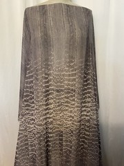Poly Rayon Georgette Exotic Abstract Ombre Charcoal Slate Grey Fabric 4 Yds 58″W
