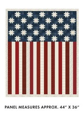 36″ X 44″ Panel American Valor Panel Flag USA Freedom Cotton Fabric D303.95