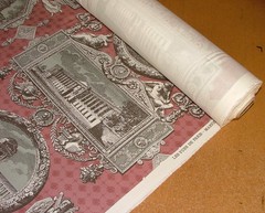 Marvic Textiles Curtain Fabric Les Vues De Paris Mulberry Upholstery Cushion