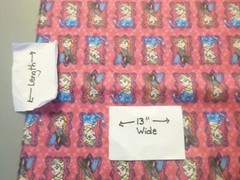 Frozen Anna & Elsa FLANNEL fabric 13 INCHES WIDE and 36 inches long