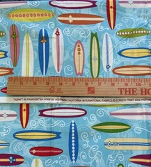 Adrift In Paradise Surfboard By Hoffman International Fabrics 1 Yd 16 In Cut