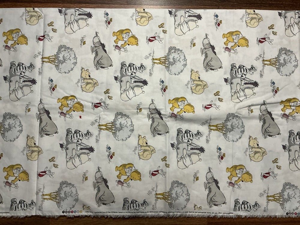 2020 DISNEY Winnie the Pooh A TOGETHERISH SORT OF DAY Cotton Fabric 108IN X 44IN