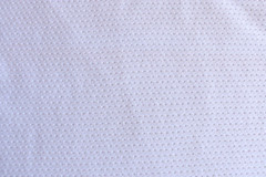 WHITE PIQUE POLYESTER INTERLOCK SLIGHT STRETCH FABRIC 65X67 INCHES 1.8 YARDS