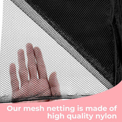 Black Netting Mesh Fabric for Sewing 29.5 X 59 Inch Soft Mesh Netting Fishnet