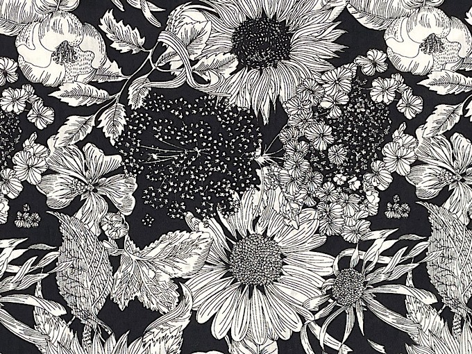 Liberty Tana Lawn Fabric Swim Dunclare Floral Lightweight W108cm Made in Japan