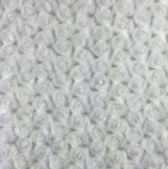 Minky IVORY Rose soft cuddle fabric by the yard