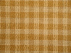 Dunroven House Dijon Check Homespun Fabric | Rustic Farmhouse Woven Fabric