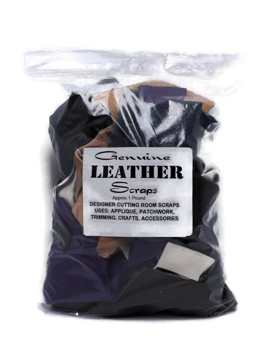 Genuine Leather Scraps – 1 Pound Bag Assorted Leather Fabrics Pieces M543.01