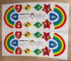 Vintage Cut and Sew Peanuts Snoopy Baby Crib Mobile Fabric Panel Patterns
