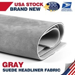 Car Ceiling Fabric Replacement – Pure Gray Headliner with Foam Backing 24Sqft