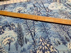Cranston Print Works Cotton Fabric Blue,White Winter Forest Design 45″W/BTY
