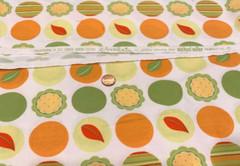Colorful Orbs*Orange Yellow Green Red *Michael Miller*100% Cotton Remnant*8″x21″