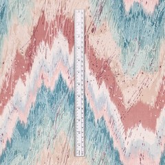 Stanley King Studio Pastel Zig Zag Upholstery Fabric Cotton Remnant 144×52.5 in