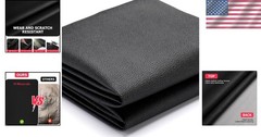 Marine Grade Vinyl Fabric Black 54 Inch by 12 Inch Water Resistant Upholstery