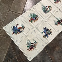 Cranston Wild Ducks Picture Book Patches Fabric Panels 10 Blocks NOS Vintage