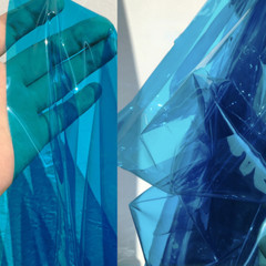 Colorful Clear PVC Fabric Matte Gloss Waterproof Sew Coat Perspective Clothing