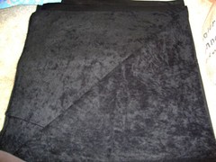 Black Faux Suede Knit Fabric – 1 2/3+ yard – 100% Polyester