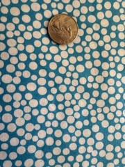 Windham Fabrics Botanical Pop Teal White Dot 100% Cotton Fabric 1 Yard