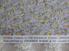 4999. Woodrow Studio, London FLOWER FAIRIES 2002 COTTON FABRIC–43-1/2″ x 2 yds