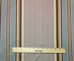 P KAUFMANN SATEEN STRIPE BEIGE BLUE POLISHED SATEEN FABRIC BY THE YARD 58″W