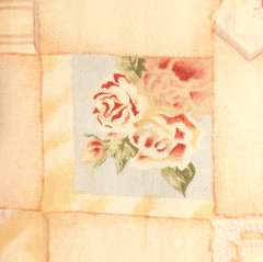 VTG Alexander Henry “Nana’s Napkin Collection ” Peach 1994 Cotton Fabric 35″ L