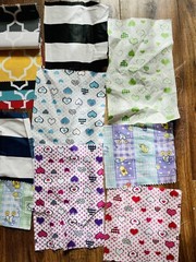 Assorted Colors Cotton Polyester & Other Fabric Pieces For Arts & Craft Hearts