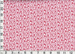 Red Leafy Filigree on White Quilting Sewing Fabric by the Yard #1065