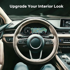 Premium Self-Adhesive Suede Fabric Wrap for Cars, Suede Car Interior Wrap for Da