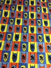1 Yard Batman Color Faces Cotton Fabric 36”x42”
