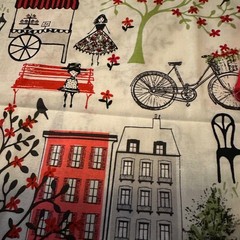 Waverly Emma Mila Paris Fabric Bundle Red Polka Dot Black Gold Confetti 3 Yards