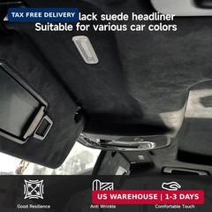 96″x60″ Black Suede Headliner Fabric Roll, Car Roof Liner | Tube Packaging, Wrin