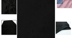 Elegant Solid Black Microsuede Fabric – 1 Yard Cut, Perfect for Cushions & Coats
