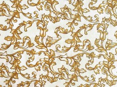 Fabric by the meter and tablecloths | Ramage pattern 3 variants grey red gold | 100% cotton