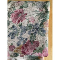 Vintage Floral Tapestry Upholstery Fabric 3.5 Yards 56″ Wide with Cord Trim Lot