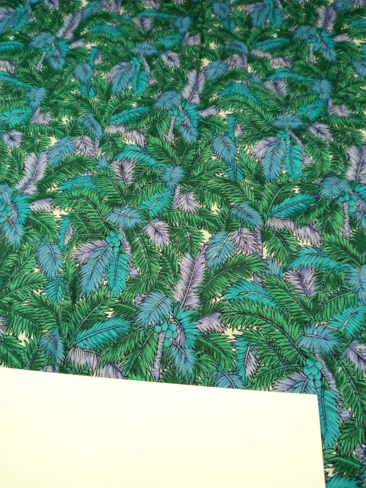 Hoffman California Fabrics Blue/Green Foliage 23″ x 42″ 100% Cotton