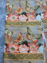 KONA BAY FABRICS 2015 Oriental Flowers butterflies Fabric SANC 11 3 yards