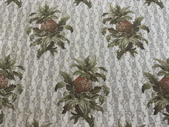 Vintage Antique Brocade Tapestry Damask Jacquard Beige Upholstery Fabric- BTY