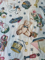 FABRIC / yardage lot CHILD JUVENILE theme bear car dog elephant , children play