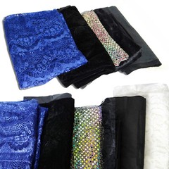 6 Big Piece Lot Hobby Fabric Yards Doily Lace Micro Suede Remnants Crafts Sewing