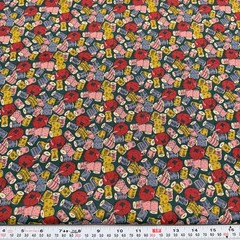 Vintage Sewing Theme Thread Pin Cushion Green Cotton Fabric by the HALF YARD