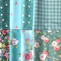 Misscrafts 8pcs Cotton Craft Fabric Bundle 18″ x 22″ Pre-Cut Fat Quarters Qui.