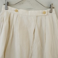 homspun Linen-Cotton Tuck Skirt Size S (sk33-2512-424)