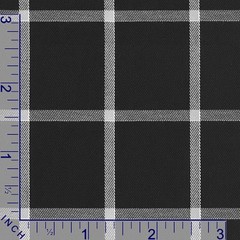 Black Plaid Vintage Checks Fabric for Shirting, Dressmaking & Garments 58″ wide