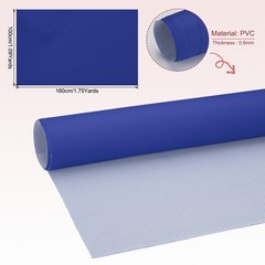 63×39.4in Faux Leather Sheets, Faux Leather Fabric Vinyl PVC, Dark Blue