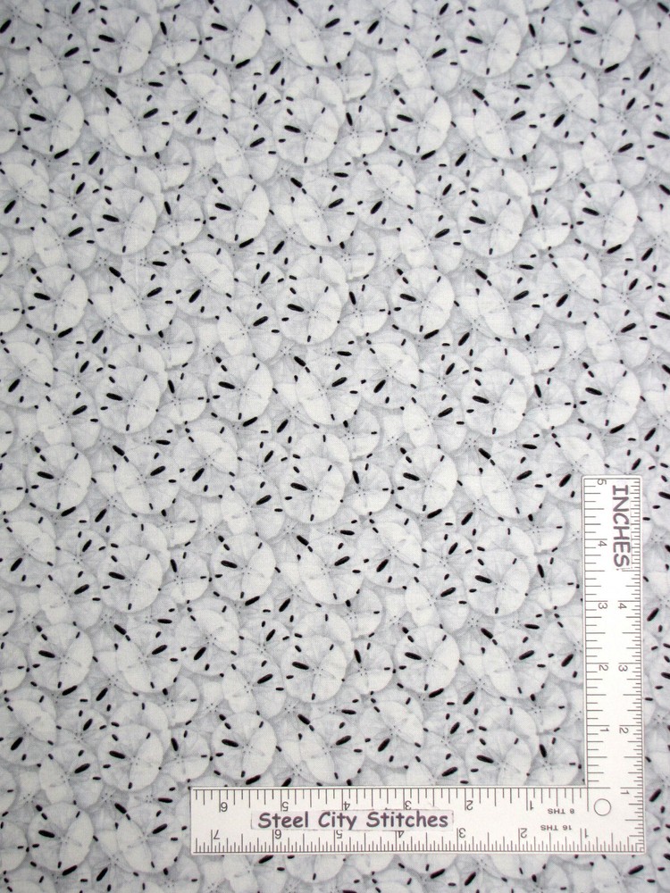 Sea Beach Sand Dollars Nautical Coastal Paradise Cotton Fabric HG&Co By The Yard