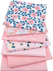 50Pcs 100% Cotton Fabric Bundle 10″ X 10″ Precut Fat Squares Sheets Printed Flor