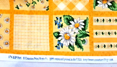 Cranston Print Works Co. Fabric VIP Print 1 & 1/3 Yards Daisies & Blue Flowers